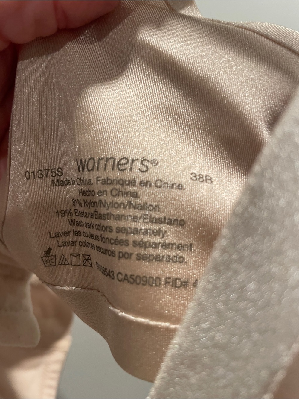 Warner's Gentle Comfort Wireless Bra - Blush/Cream size 38B - Picture 2 of 5